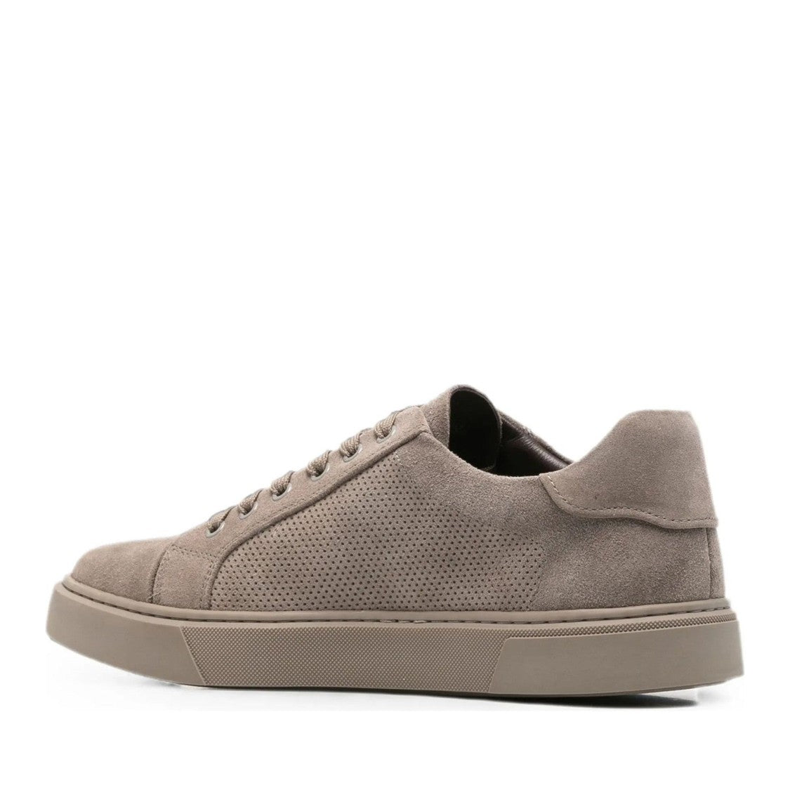 Alberto Gozzi Grey Padded Collar Wedge Suede Sneakers