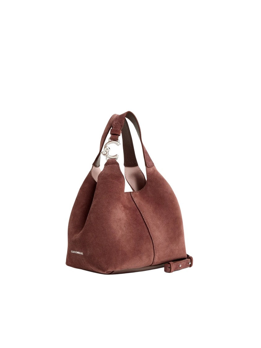 Coccinelle C-Easy Suede Burgundy Suede Handbag