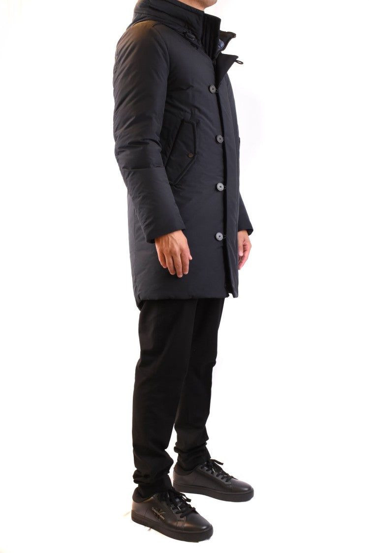 Peuterey Black Nylon Hooded Parka