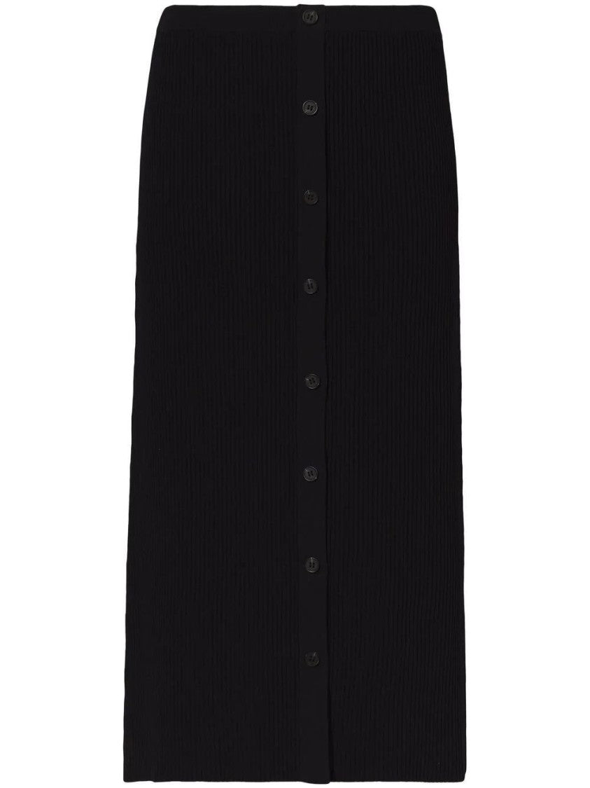 Proenza Schouler Rib Knit Button Front Skirt