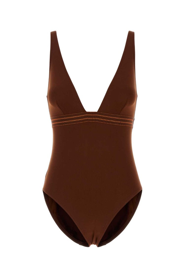 Eres Brown Stretch Nylon Sillage Swimsuit