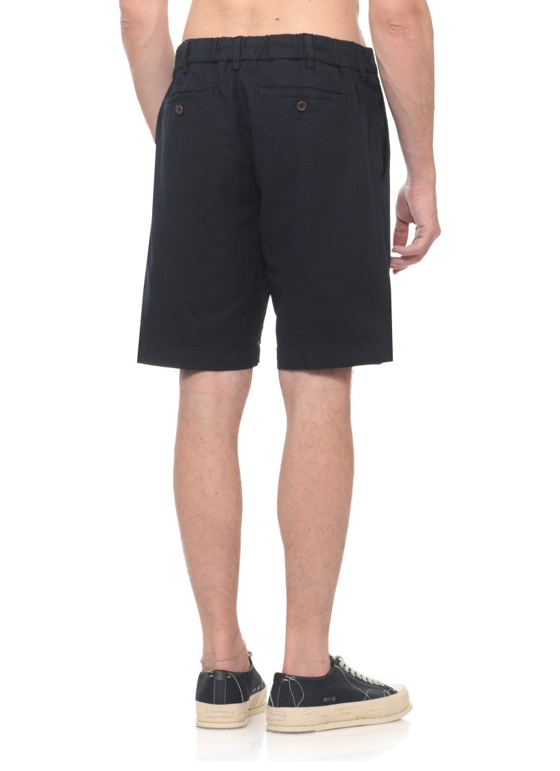 Myths Blue Apollo Drawstring Cotton Shorts
