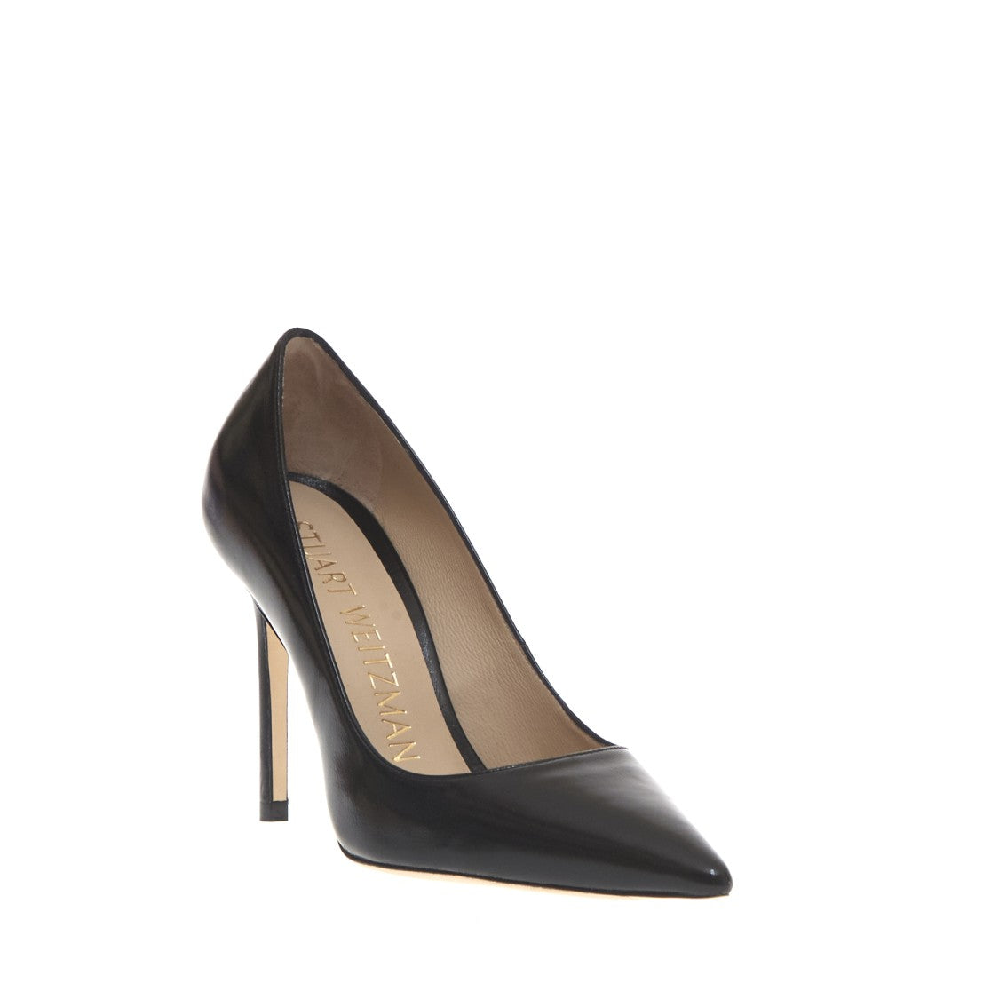 Stuart Weitzman Pump Brushed Black Heel 100 Mm