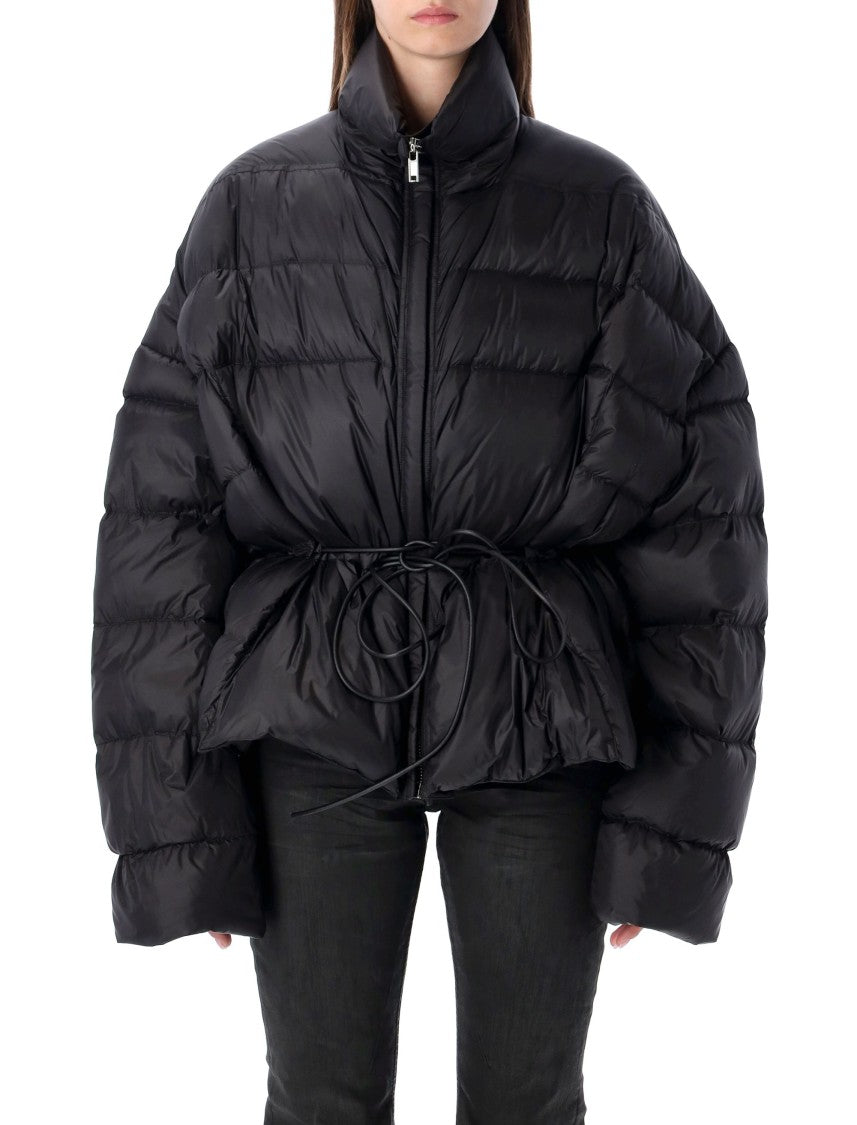 Rick Owens Black Belted Down Jacket