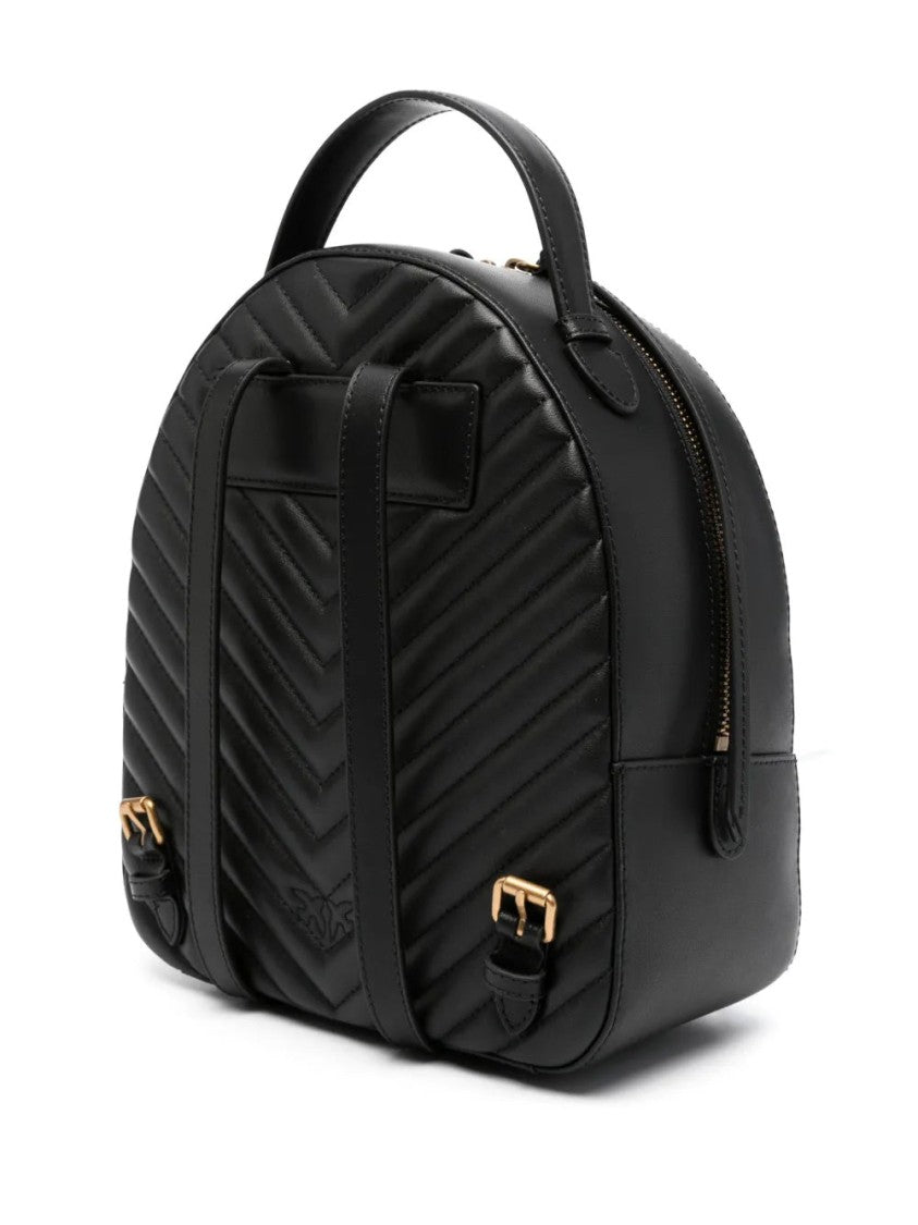 Pinko Love Chevron Leather Backpack