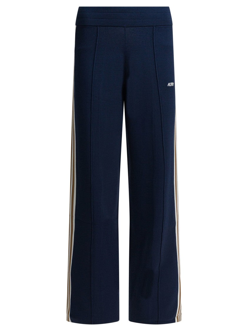 Autry Wide-Leg Trousers With Contrasting Side Stripes