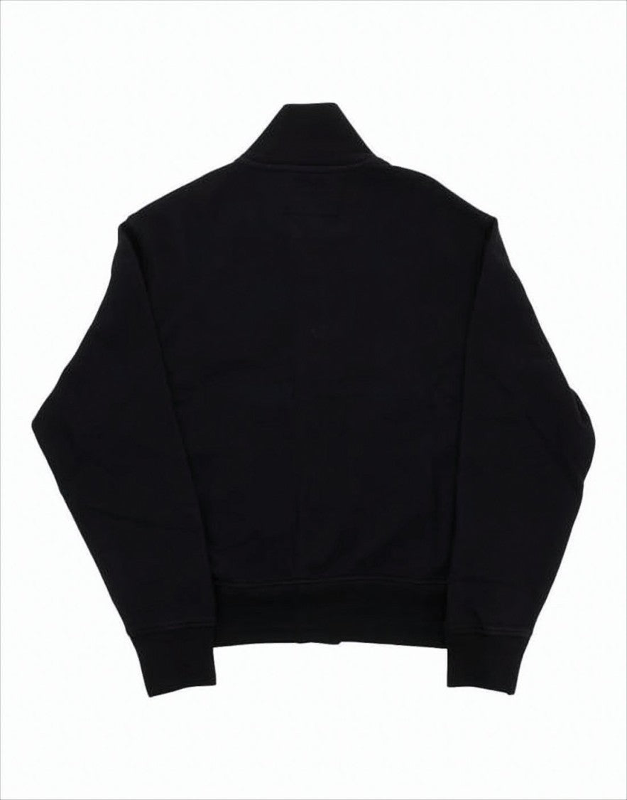 C.P. Company Black Cotton Jacket With Button-Up Front