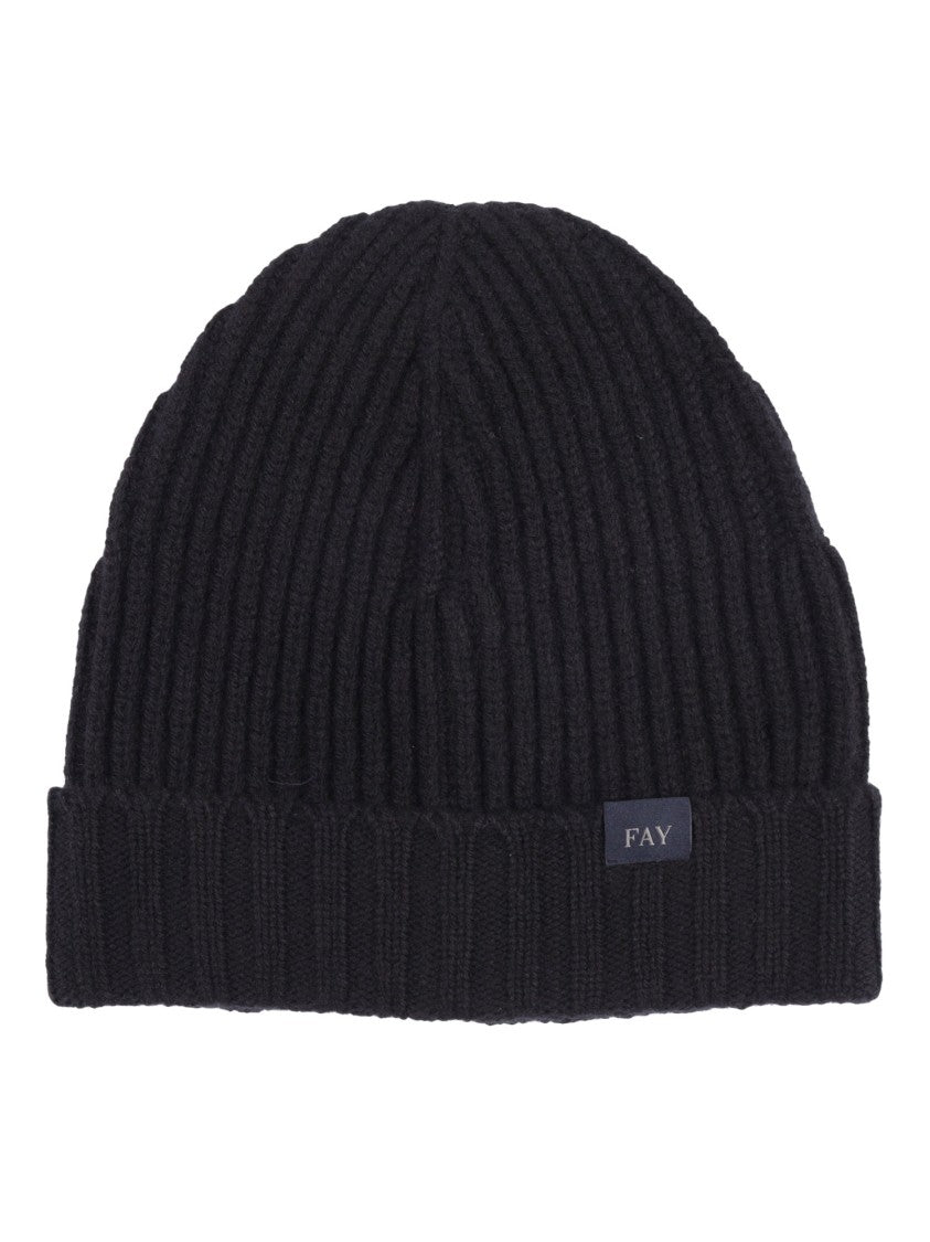 Fay Ribbed English Cable Knit Hat