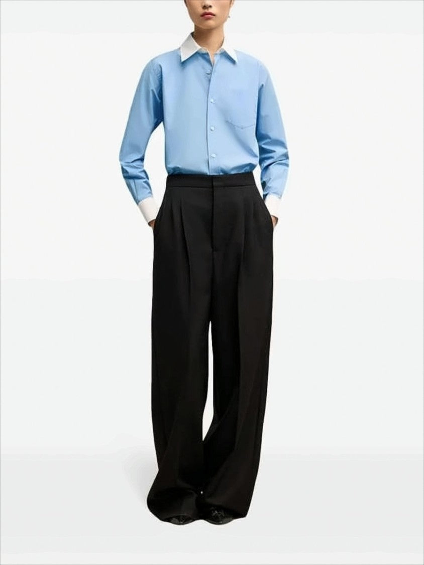 Ami Button-Down Shirt With Contrasting Collar And Cuffs