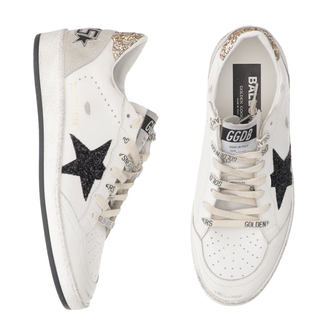 Golden Goose Leather Ball Star Black Patch Sneakers