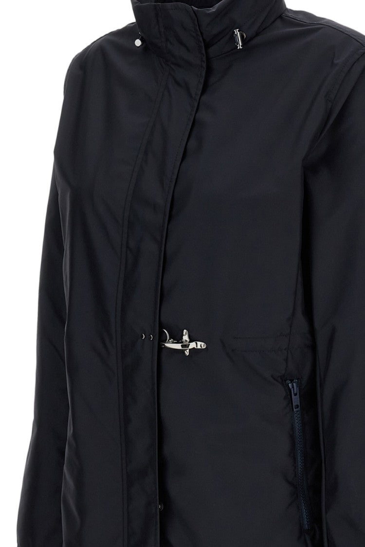 Fay Technical Poplin Virginia Overcoat With Adjustable Drawstring