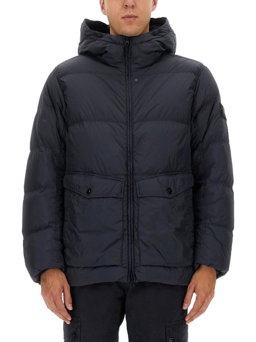 Stone Island Puffy Down Jacket With Hood