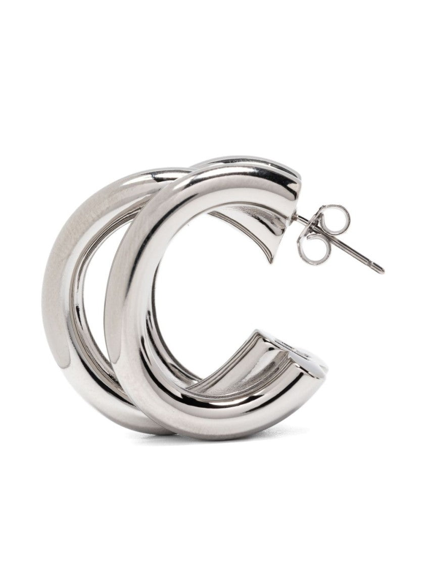 Rabanne Polished Silver Hoops