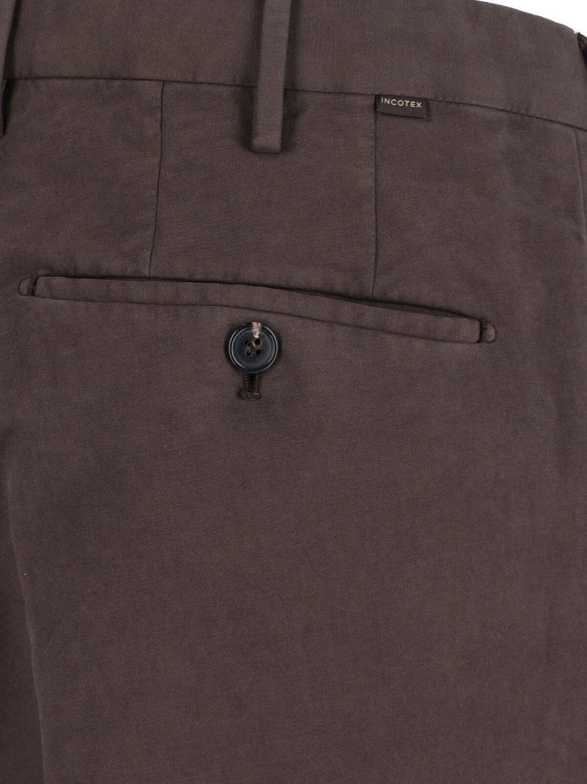 Incotex Medium Rise Brown Chinos