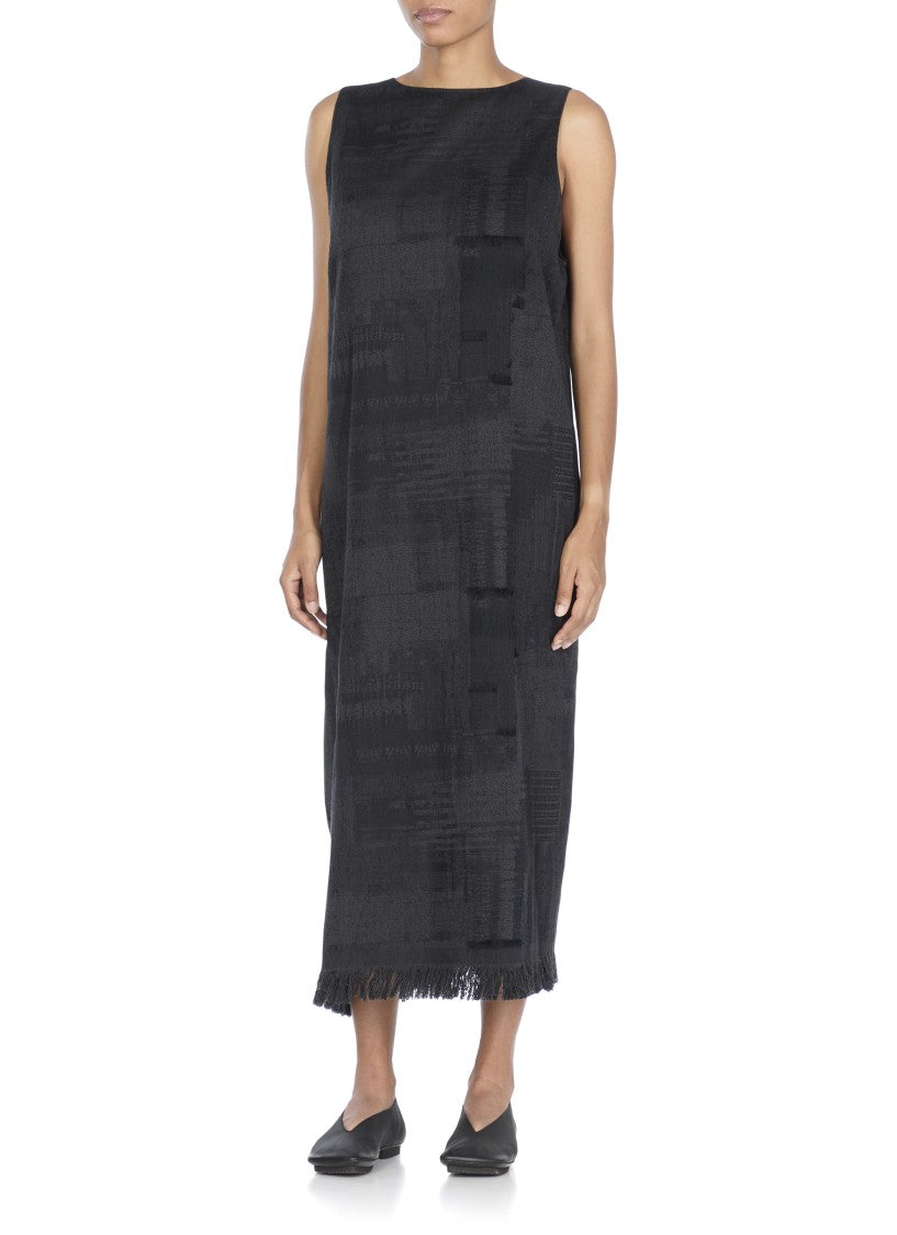 Y's Textured Hem Sleeveless Cotton Dress