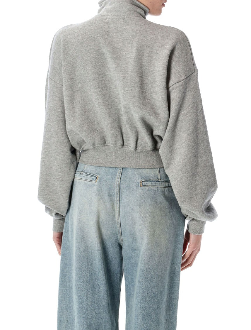 Eterne Half-Zip Cropped Sweatshirt
