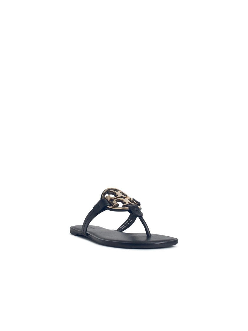 Tory Burch 'Miller' Sandals With 'Pavé' In Black Leather
