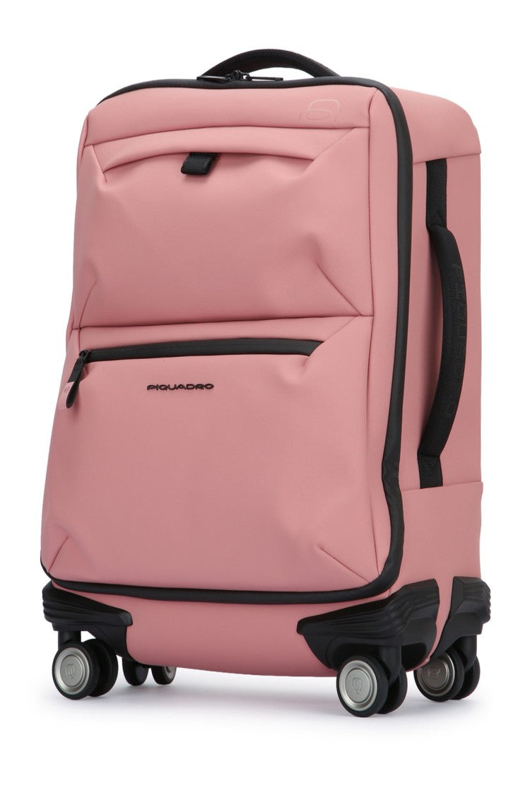 Piquadro Contemporary Rolling Trolley With Zip Pocket