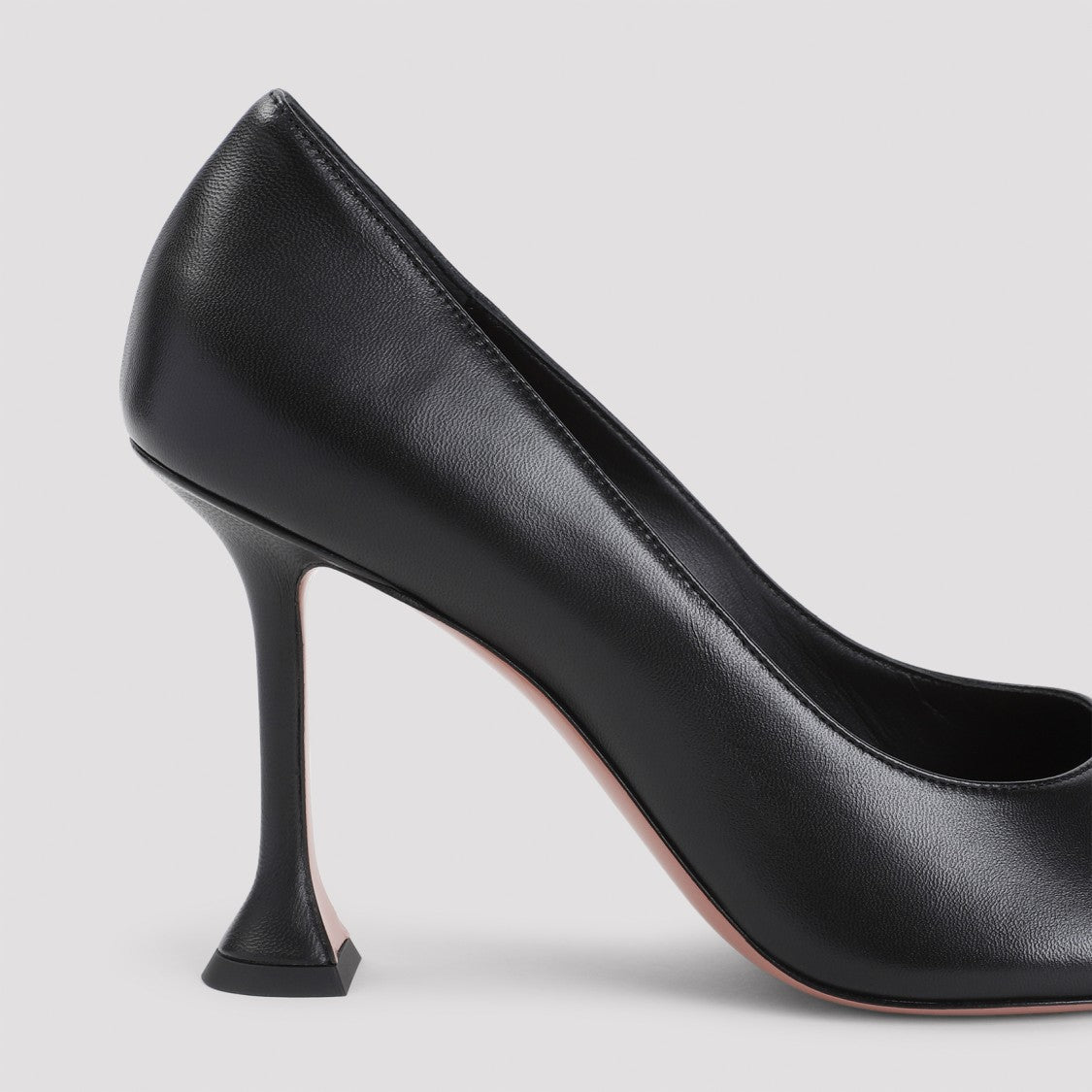 Amina Muaddi Iris Black Nappa Leather Pumps