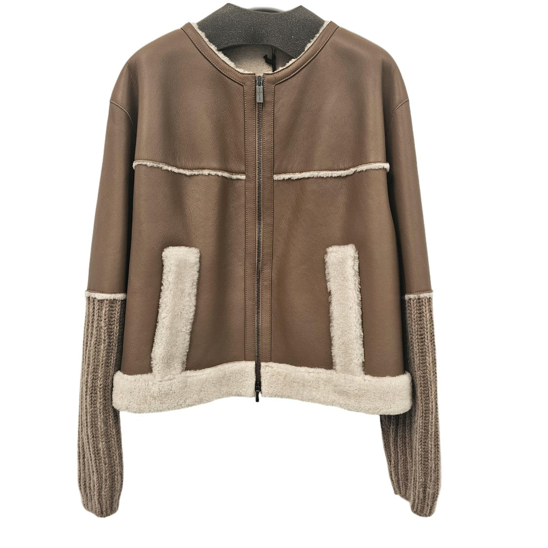 Fabiana Filippi Cropped Leather And Shearling Jacket