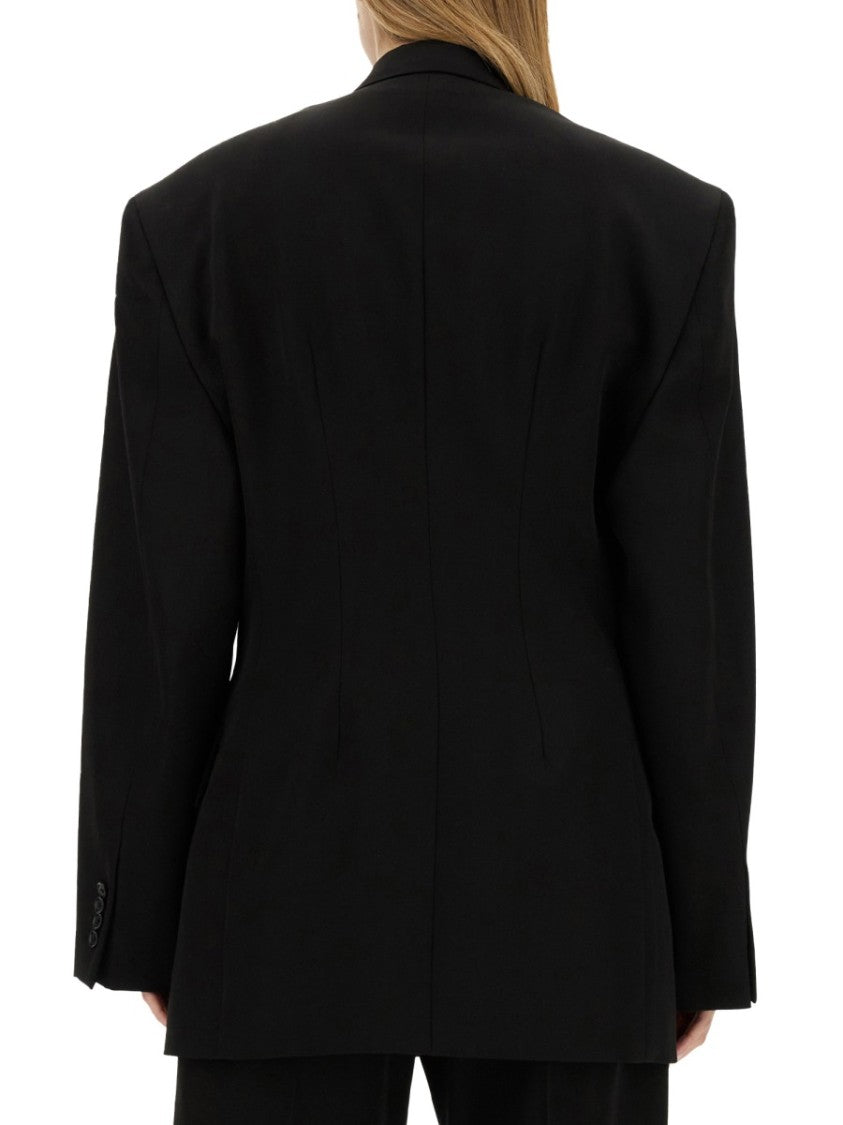 Balenciaga Oversized Wool Jacket With Cinched Waist