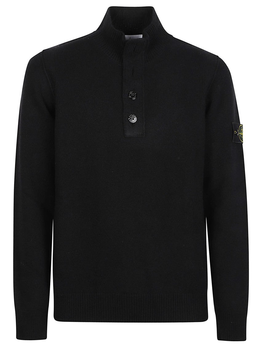 Stone Island Rws High Ribbed Collar Virgin Wool-Blend Sweater