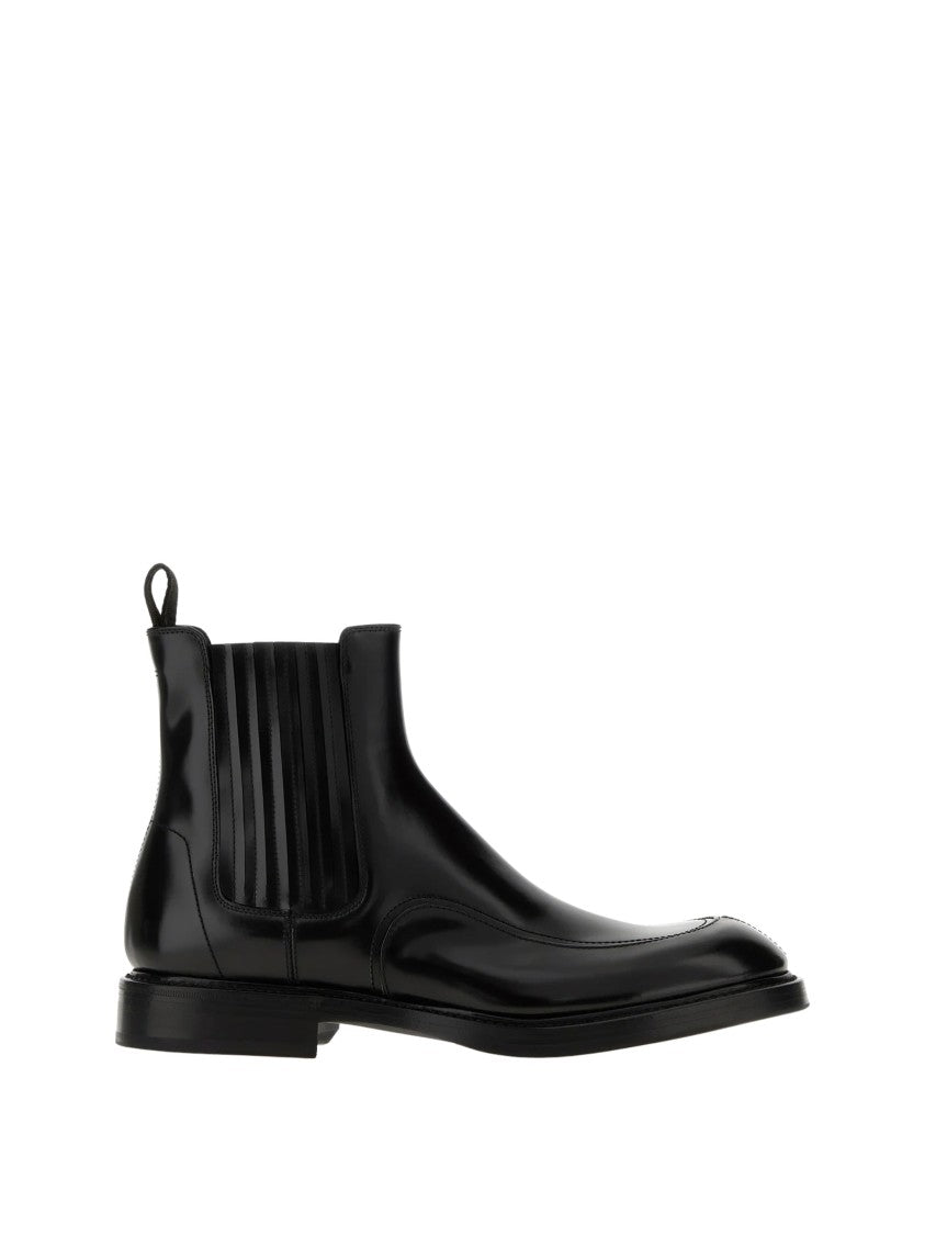 Dolce & Gabbana Polished Leather Beatles Ankle Boots
