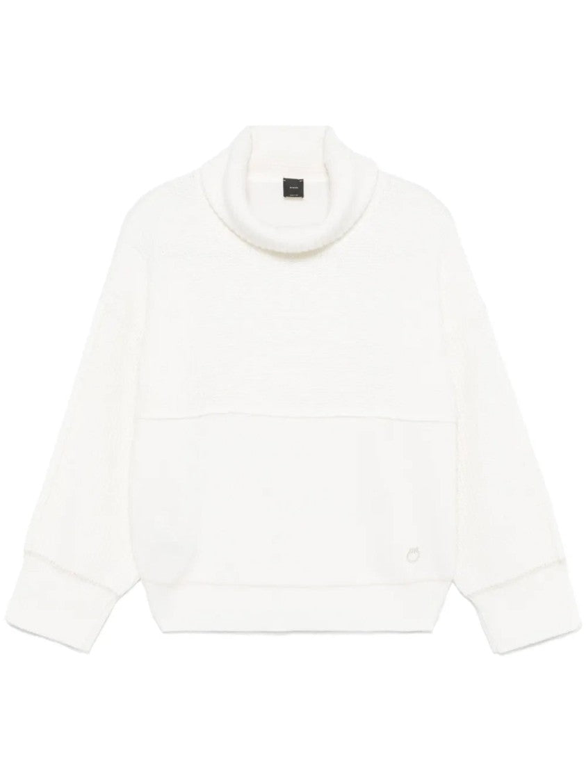 Pinko Relaxed Fit High Collar Knitted Sweater