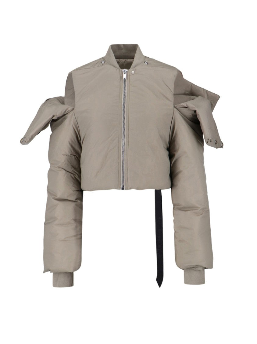 Drkshdw By Rick Owens Cropped Padded Down Jacket – Grey