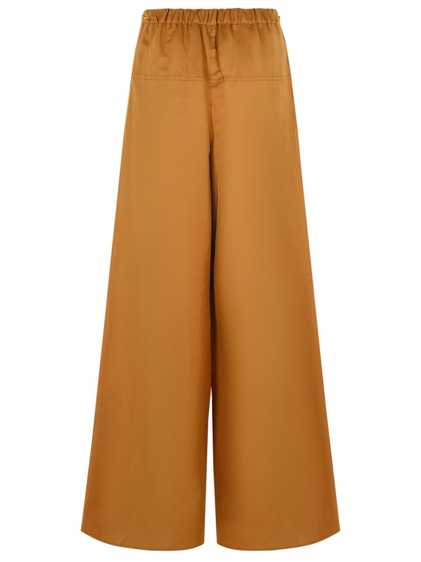Max Mara Honor' Brown Linen Blend Trousers