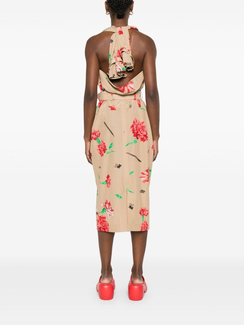 Moschino Floral Midi Dress