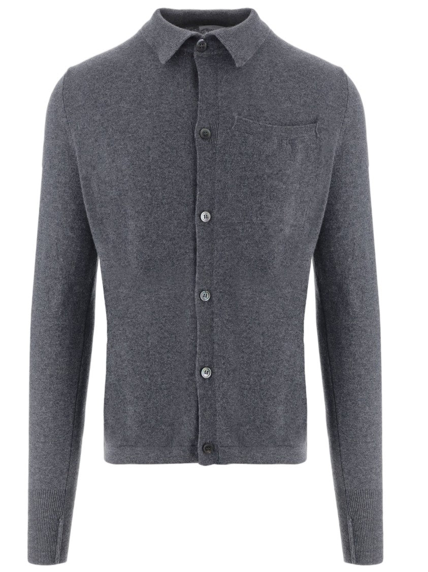 Oliver Lattughi Cashmere Cardigan With Classic Collar And Button Closure