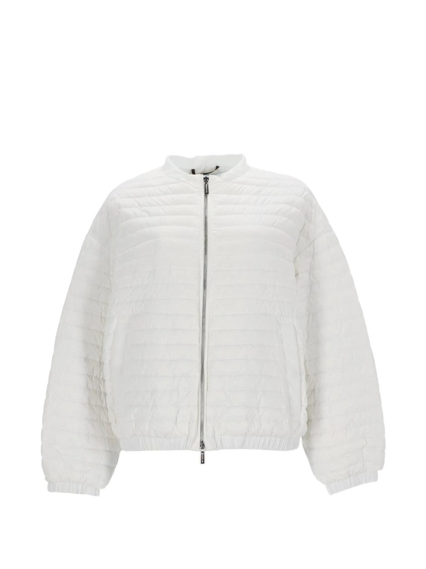 Moorer Quilted Lightweight Jacket With Horizontal Stitch Design