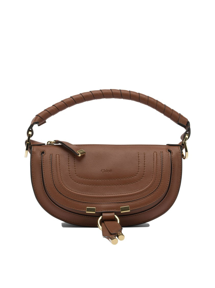 Chloé Compact Shoulder Bag With Saddle Stitching