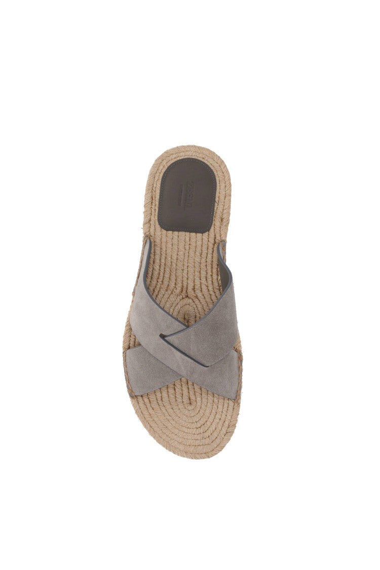 Zegna Suede Leather Smart Casual Sandals