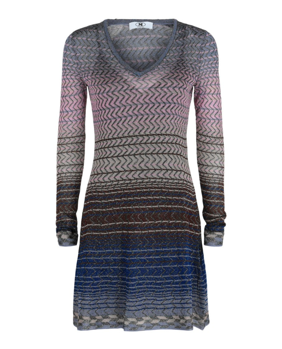 M Missoni Metallic Striped Mini Dress
