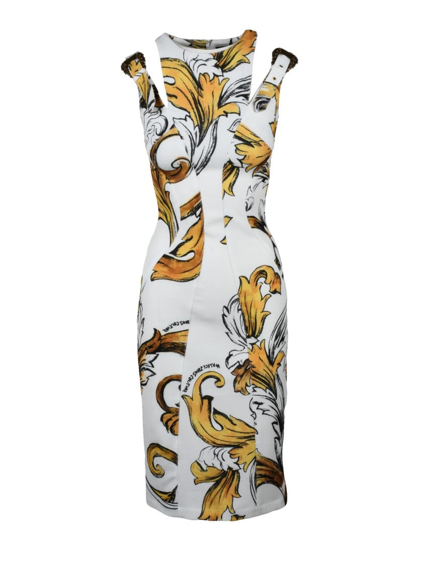 Versace Jeans Couture Long Sheath Dress - White