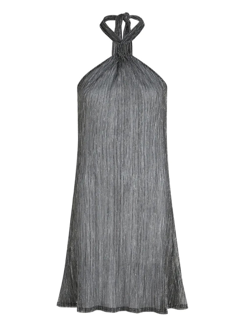 Karl Lagerfeld Halter Neck Mini Dress With Twisted Knot Detail