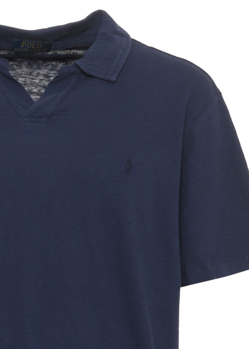 Polo Ralph Lauren Blue Pony Cotton-Blend Polo Shirt