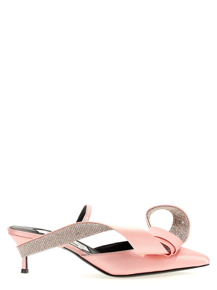 Sergio Rossi Area Marquise' Satin Mules