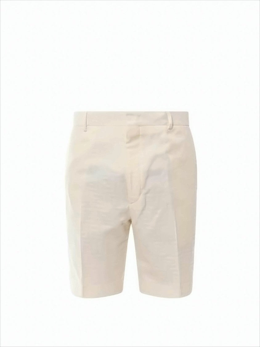 Fendi Tailored Neutrals Shorts With Pleated Design