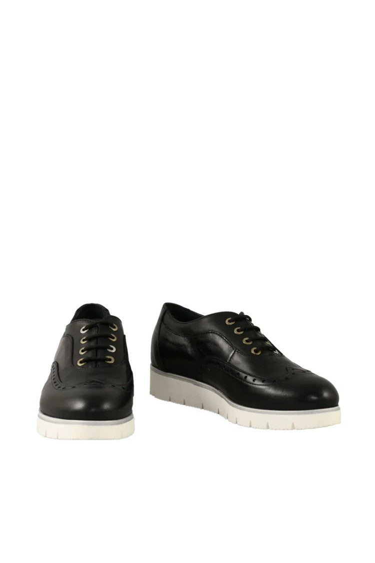 Twelve Style Division Leather Sneakers - Black