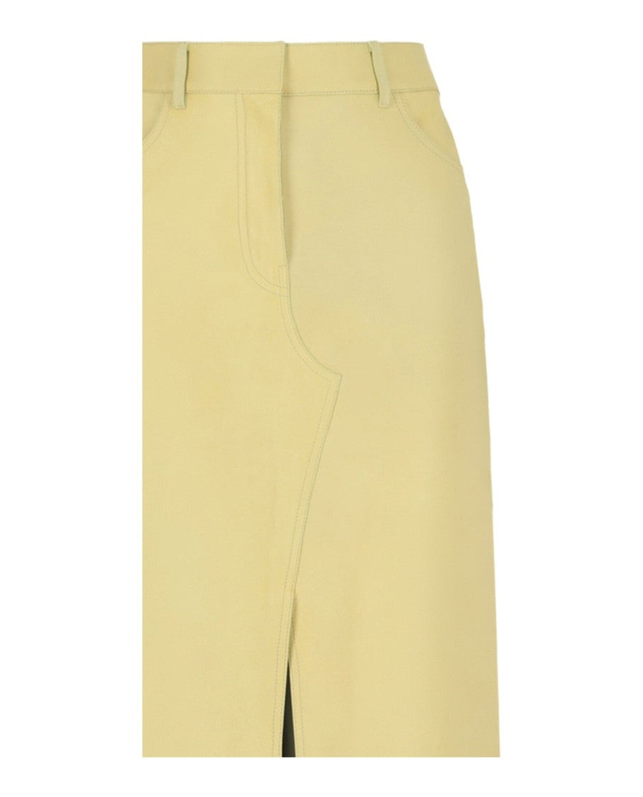 Givenchy Leather Pencil Skirt With Front Split