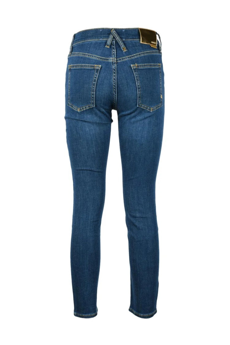 Cycle Blue Cotton Stretch Jeans