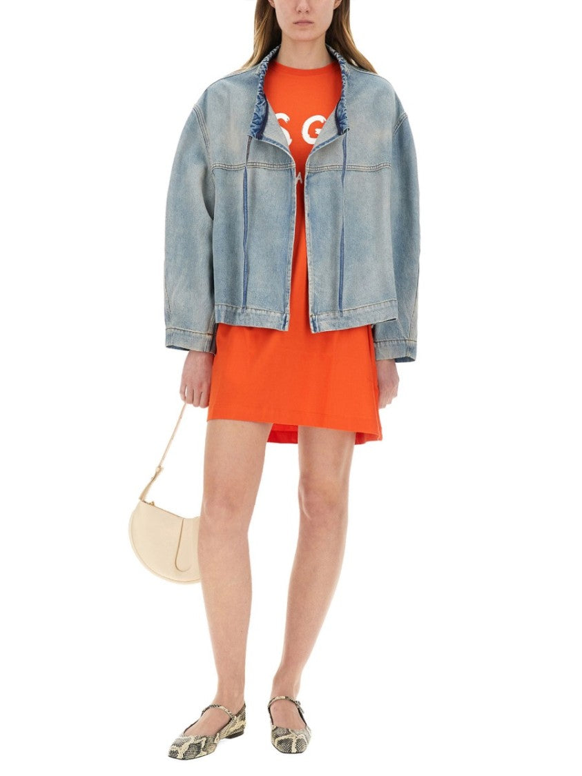 Msgm Relaxed-Fit Oversized Denim Jacket