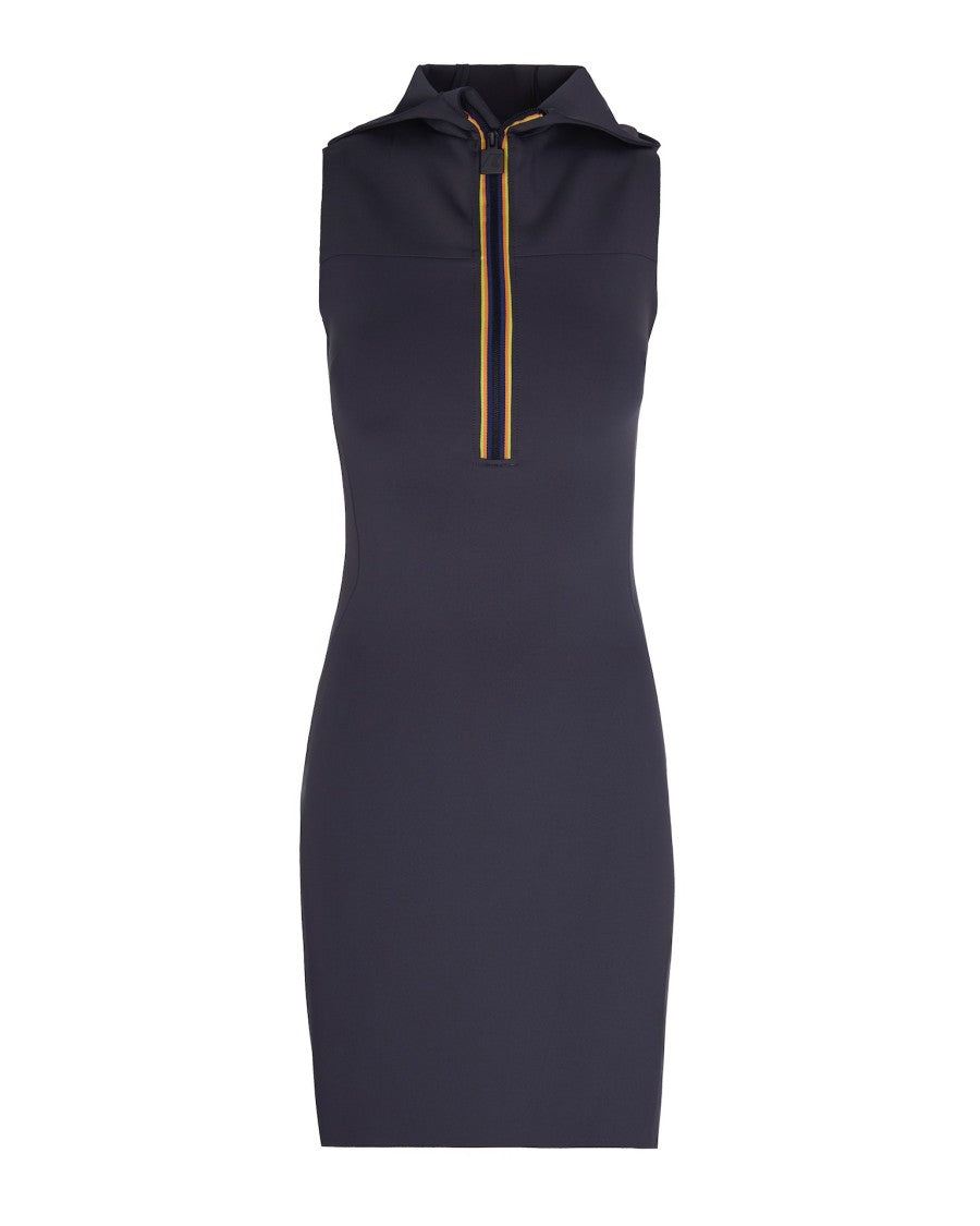 K-Way R&D Scuba Fabric Mini Dress With Hood