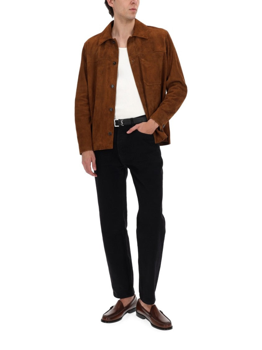Saint Laurent Suede Single Pocket Overshirt