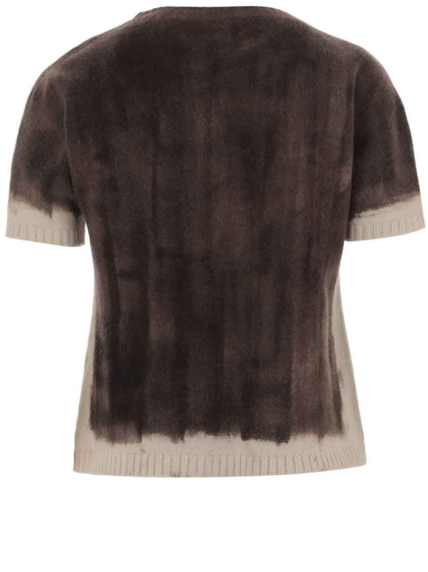 Oliver Lattughi Short-Sleeve Cashmere Sweater With Washed Effect