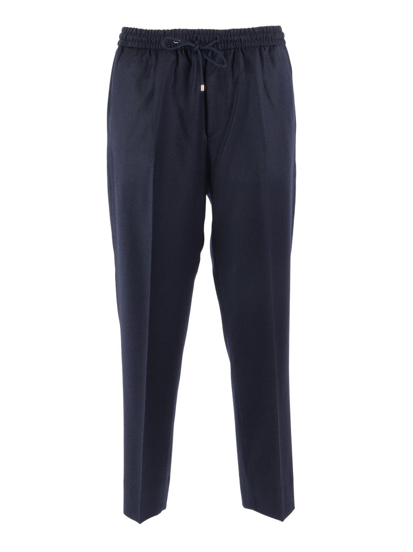 Briglia Straight-Leg Tailored Pants With Cropped Length