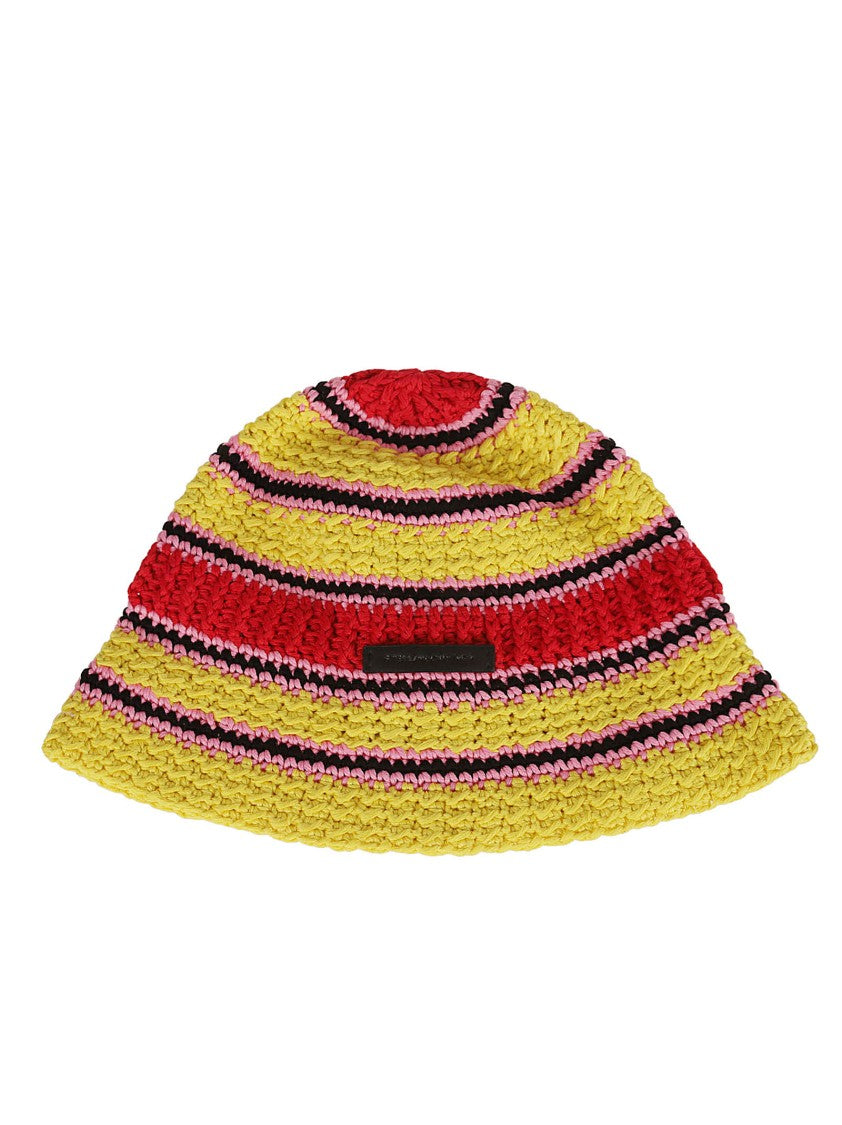 Stella Mccartney Crochet Design Hat With Stripes